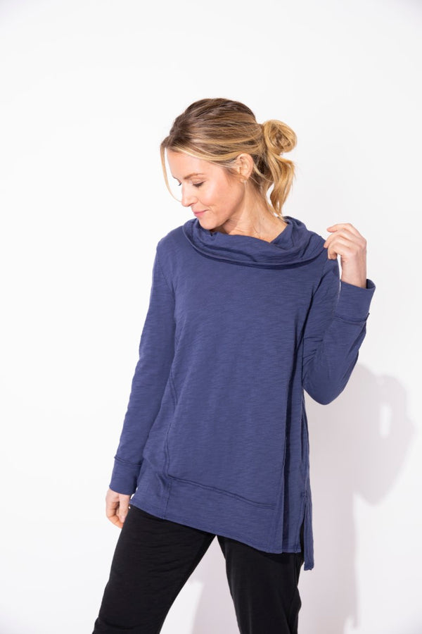 Cotton Draped Neck Tunic